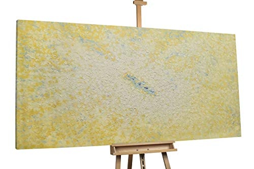 KunstLoft® XXL Gemälde Bann der Wüste 200x100cm | original handgemalte Bilder | Abstrakt Gold Sand Wüste | Leinwand-Bild Ölgemälde einteilig groß | Modernes Kunst Ölbild