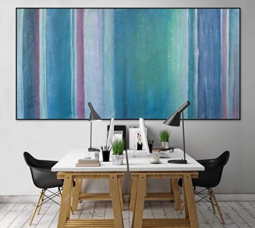 KunstLoft® XXL Gemälde Polarlicht 200x100cm | original handgemalte Bilder | Abstrakt Grün | Leinwand-Bild Ölgemälde einteilig groß | Modernes Kunst Ölbild