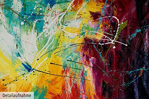 KunstLoft® XXL Gemälde Varied Meadow 200x100cm | original handgemalte Bilder | Abstrakt Bunt Mix Frisch Deko | Leinwand-Bild Ölgemälde einteilig groß | Modernes Kunst Ölbild