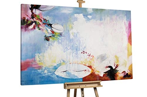 KunstLoft® XXL Gemälde Blank Mind 180x120cm | original handgemalte Bilder | Abstrakt Lila Weiß XXL | Leinwand-Bild Ölgemälde einteilig groß | Modernes Kunst Ölbild