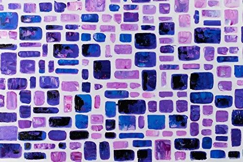 KunstLoft® Gemälde Variety of Violet in 180x120cm | XXL handgemaltes Leinwand Bild | Abstrakt Blau Muster XXL | original Wandbild-Unikat | Ölgemälde auf Leinwand | Modernes Kunst Bild | Sehr großes Ölbild auf Keilrahmen