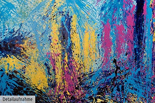 KunstLoft® XXL Gemälde Hingabe 200x100cm | original handgemalte Bilder | Abstrakt Bunt Türkis | Leinwand-Bild Ölgemälde einteilig groß | Modernes Kunst Ölbild