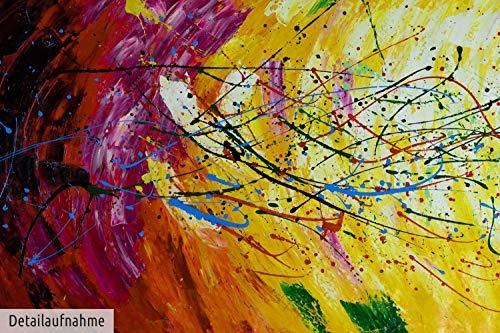 KunstLoft® XXL Gemälde Mystic Lake 200x100cm | original handgemalte Bilder | Abstrakt Bunt Deko Mix | Leinwand-Bild Ölgemälde einteilig groß | Modernes Kunst Ölbild