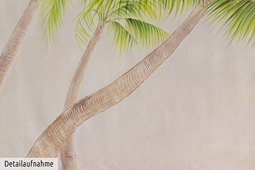 KunstLoft® XXL Gemälde Paraiso terrenal 180x120cm | original handgemalte Bilder | Palme Strand Grün Sommer | Leinwand-Bild Ölgemälde einteilig groß | Modernes Kunst Ölbild