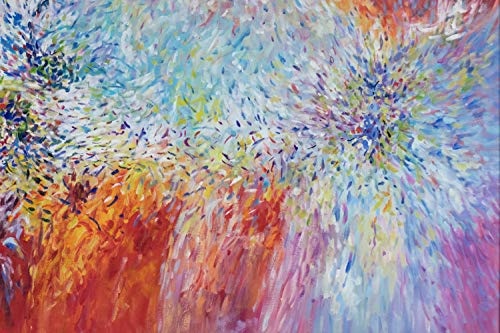 KunstLoft® XXL Gemälde Zwillingsstrudel 200x100cm | original handgemalte Bilder | Abstrakt Bunt Farben XXL | Leinwand-Bild Ölgemälde einteilig groß | Modernes Kunst Ölbild