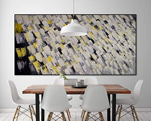 KunstLoft® XXL Gemälde Camouflage 200x100cm | original handgemalte Bilder | Abstrakt Beige | Leinwand-Bild Ölgemälde einteilig groß | Modernes Kunst Ölbild