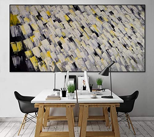 KunstLoft® XXL Gemälde Camouflage 200x100cm | original handgemalte Bilder | Abstrakt Beige | Leinwand-Bild Ölgemälde einteilig groß | Modernes Kunst Ölbild