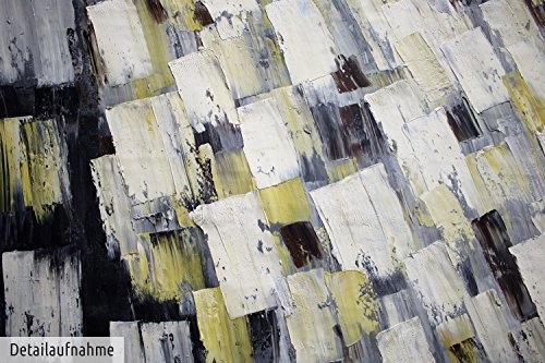 KunstLoft® XXL Gemälde Camouflage 200x100cm | original handgemalte Bilder | Abstrakt Beige | Leinwand-Bild Ölgemälde einteilig groß | Modernes Kunst Ölbild