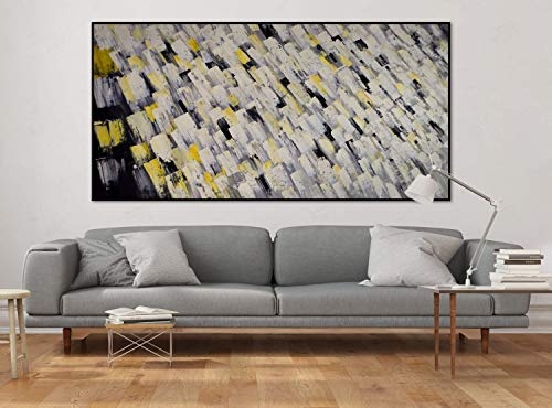 KunstLoft® XXL Gemälde Camouflage 200x100cm | original handgemalte Bilder | Abstrakt Beige | Leinwand-Bild Ölgemälde einteilig groß | Modernes Kunst Ölbild