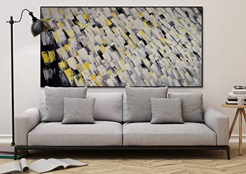 KunstLoft® XXL Gemälde Camouflage 200x100cm | original handgemalte Bilder | Abstrakt Beige | Leinwand-Bild Ölgemälde einteilig groß | Modernes Kunst Ölbild