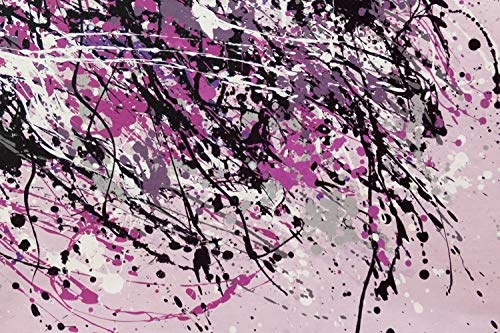 KunstLoft® XXL Gemälde Purple Rain 180x120cm | original handgemalte Bilder | Deko in Lila Schwarz Abstrakte Kunst | Leinwand-Bild Ölgemälde einteilig groß | Modernes Kunst Ölbild