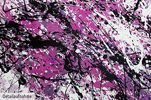 KunstLoft® XXL Gemälde Purple Rain 180x120cm | original handgemalte Bilder | Deko in Lila Schwarz Abstrakte Kunst | Leinwand-Bild Ölgemälde einteilig groß | Modernes Kunst Ölbild