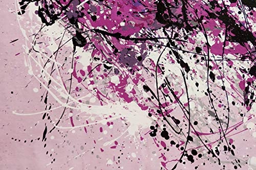 KunstLoft® XXL Gemälde Purple Rain 180x120cm | original handgemalte Bilder | Deko in Lila Schwarz Abstrakte Kunst | Leinwand-Bild Ölgemälde einteilig groß | Modernes Kunst Ölbild