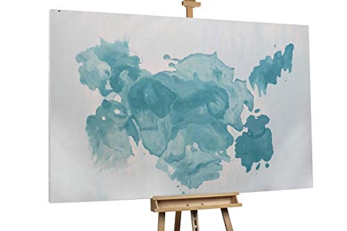 KunstLoft® XXL Gemälde Rettende Oase 180x120cm | original handgemalte Bilder | Deko in Türkis Muster Abstrakt | Leinwand-Bild Ölgemälde einteilig groß | Modernes Kunst Ölbild