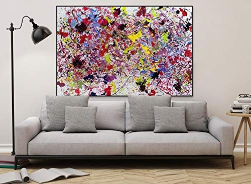 KunstLoft® XXL Gemälde Vereinte Kräfte 180x120cm | original handgemalte Bilder | Abstrakte Kunst Bunt Deko | Leinwand-Bild Ölgemälde einteilig groß | Modernes Kunst Ölbild