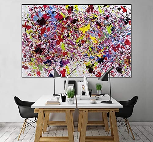 KunstLoft® XXL Gemälde Vereinte Kräfte 180x120cm | original handgemalte Bilder | Abstrakte Kunst Bunt Deko | Leinwand-Bild Ölgemälde einteilig groß | Modernes Kunst Ölbild