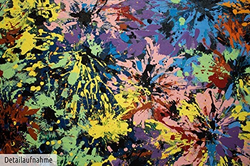 KunstLoft® XXL Gemälde Licht am Horizont 180x120cm | original handgemalte Bilder | Deko in Gelb Bunt Abstrakt | Leinwand-Bild Ölgemälde einteilig groß | Modernes Kunst Ölbild