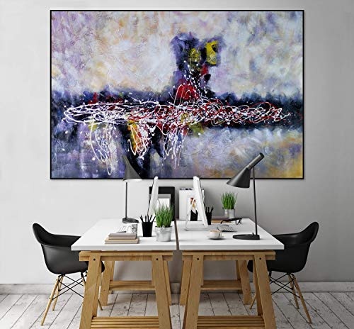 KunstLoft® XXL Gemälde Criss Cross 180x120cm | original handgemalte Bilder | Abstrakte Kunst Kreuz Mehrfarbig Deko | Leinwand-Bild Ölgemälde einteilig groß | Modernes Kunst Ölbild