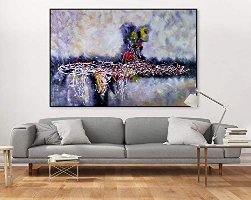 KunstLoft® XXL Gemälde Criss Cross 180x120cm | original handgemalte Bilder | Abstrakte Kunst Kreuz Mehrfarbig Deko | Leinwand-Bild Ölgemälde einteilig groß | Modernes Kunst Ölbild