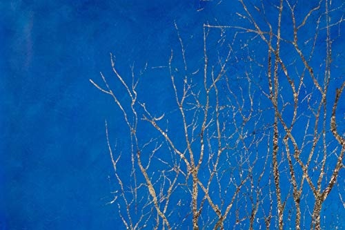 KunstLoft® XXL Gemälde Cobalt Nights 180x120cm | original handgemalte Bilder | Baum Äste Blau | Leinwand-Bild Ölgemälde einteilig groß | Modernes Kunst Ölbild