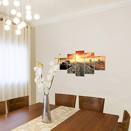 Bilder Route 66 Wandbild 150 x 75 cm Vlies - Leinwand Bild XXL Format Wandbilder Wohnung Deko Kunstdrucke - MADE IN GERMANY - Fertig zum Aufhängen 600353a