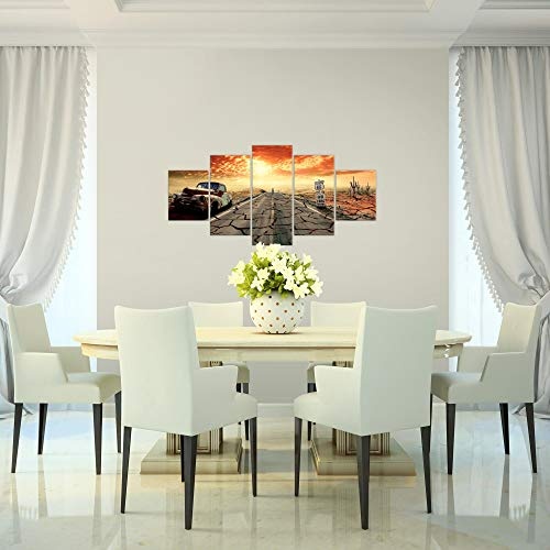 Bilder Route 66 Wandbild 150 x 75 cm Vlies - Leinwand Bild XXL Format Wandbilder Wohnung Deko Kunstdrucke - MADE IN GERMANY - Fertig zum Aufhängen 600353a