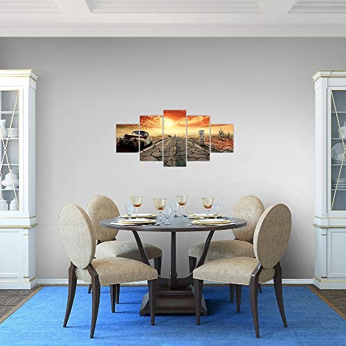 Bilder Route 66 Wandbild 150 x 75 cm Vlies - Leinwand Bild XXL Format Wandbilder Wohnung Deko Kunstdrucke - MADE IN GERMANY - Fertig zum Aufhängen 600353a
