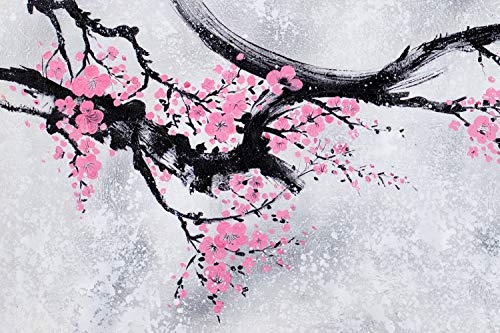 KunstLoft® XXL Gemälde Blütenwunder 180x120cm | original handgemalte Bilder | Modern Baum Blüten Pink | Leinwand-Bild Ölgemälde einteilig groß | Modernes Kunst Ölbild