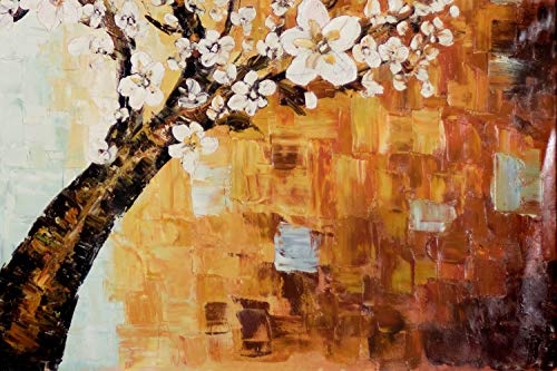 KunstLoft® XXL Gemälde Hoffnungsschimmer 180x120cm | original handgemalte Bilder | Baum Blüten Jahreszeiten Blumen XXL | Leinwand-Bild Ölgemälde einteilig groß | Modernes Kunst Ölbild