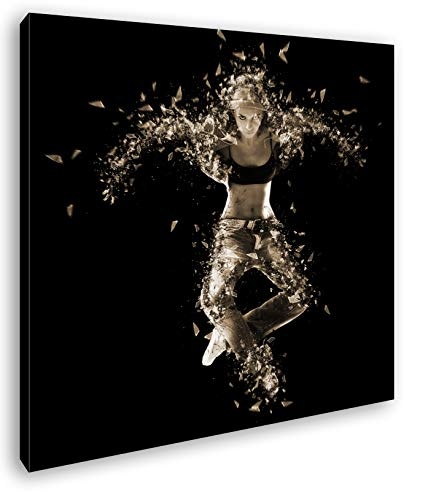 deyoli Freshe Hiphop Tänzerin Format: 70x70 Effekt: Sepia als Leinwandbild, Motiv auf Echtholzrahmen, Hochwertiger Digitaldruck mit Rahmen, Kein Poster oder Plakat