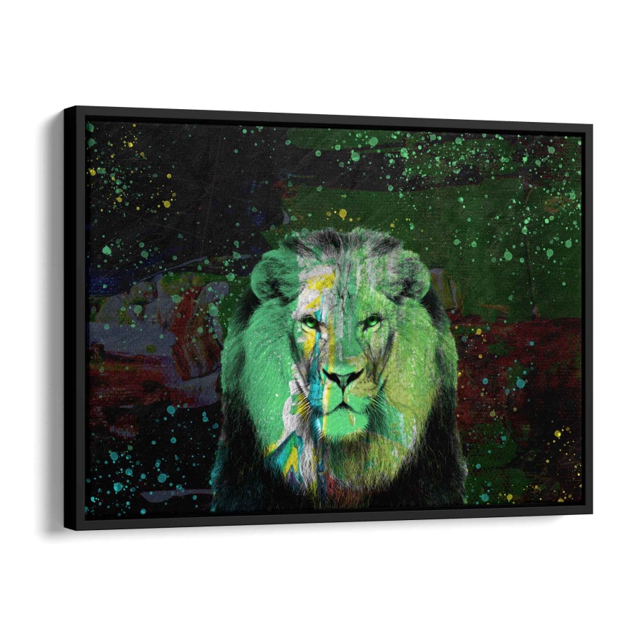 Green Lion Leinwandbild 40x30cm - ArtMind