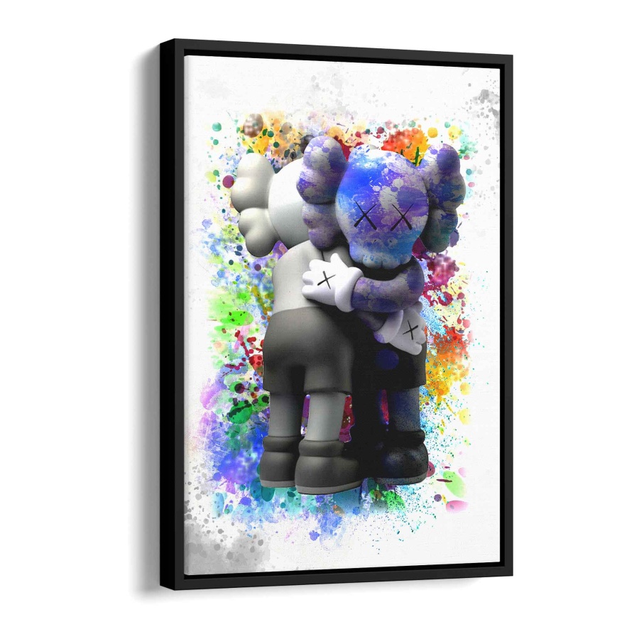 Umarmende Kaws Alu Gebürstet 150x100cm - ArtMind