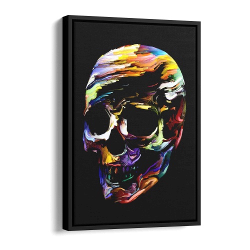 Totenkopf Alu Gebürstet 60x40cm - ArtMind