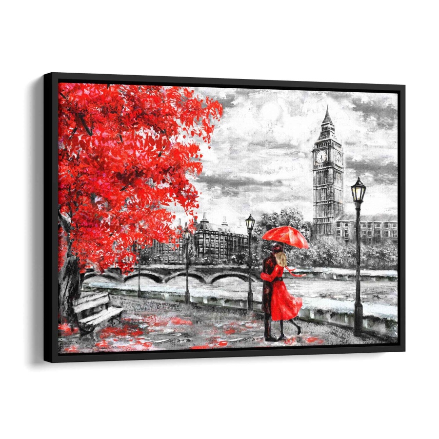 London - Kiss Alu Gebürstet 100x75cm - ArtMind