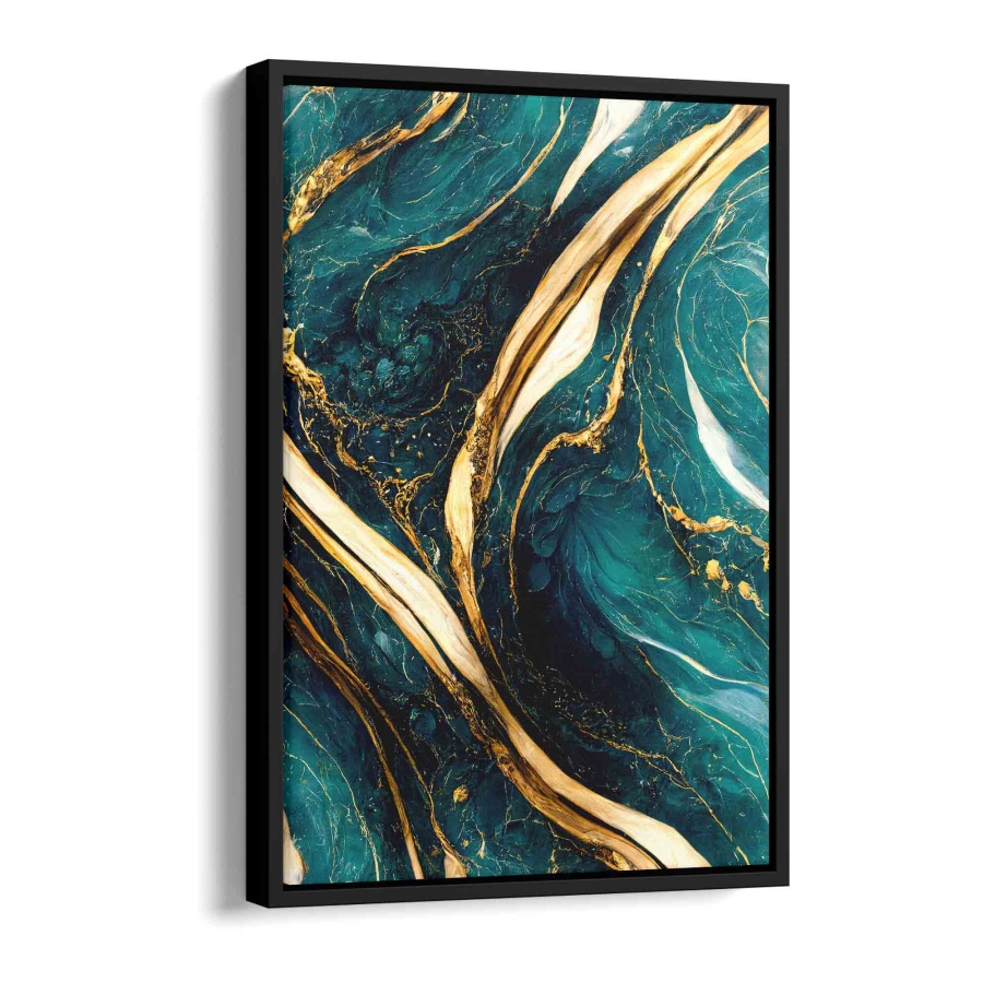 Golden blocean II Acryl Glas 100x75cm - ArtMind