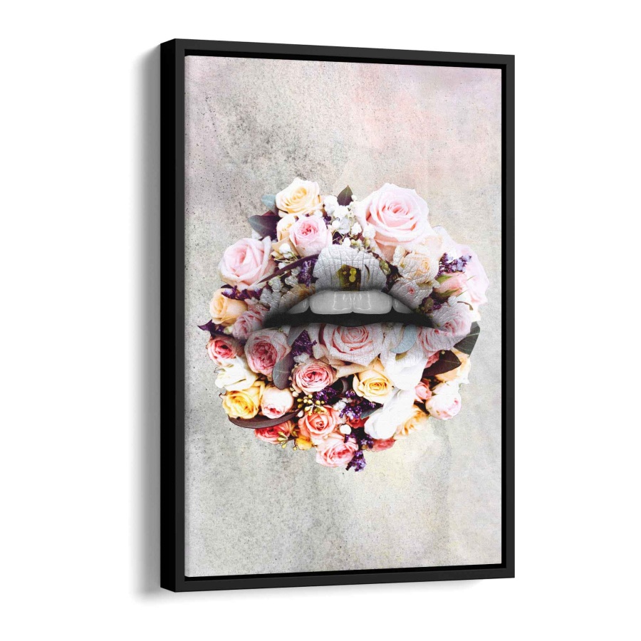 Blumen - Lippen Poster 120x80cm - ArtMind