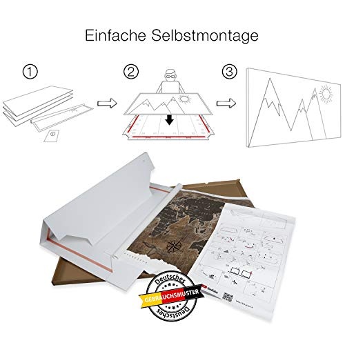 murando Mega XXXL Hirsch Wandbild 160x80 cm - Einzigartiger XXL Kunstdruck zur Selbstmontage Leinwandbilder Moderne Bilder Wanddekoration - Deer Tiere Vintage g-C-0060-ak-f