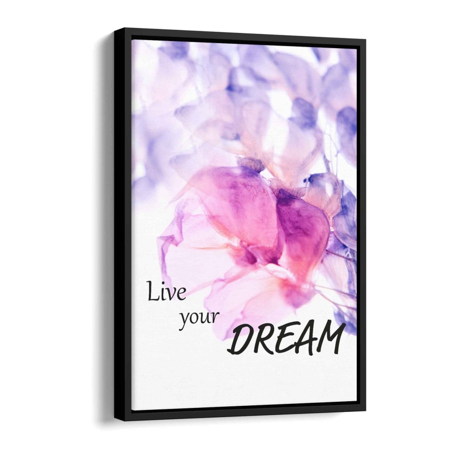 Live your dream Leinwandbild 120x80cm - ArtMind