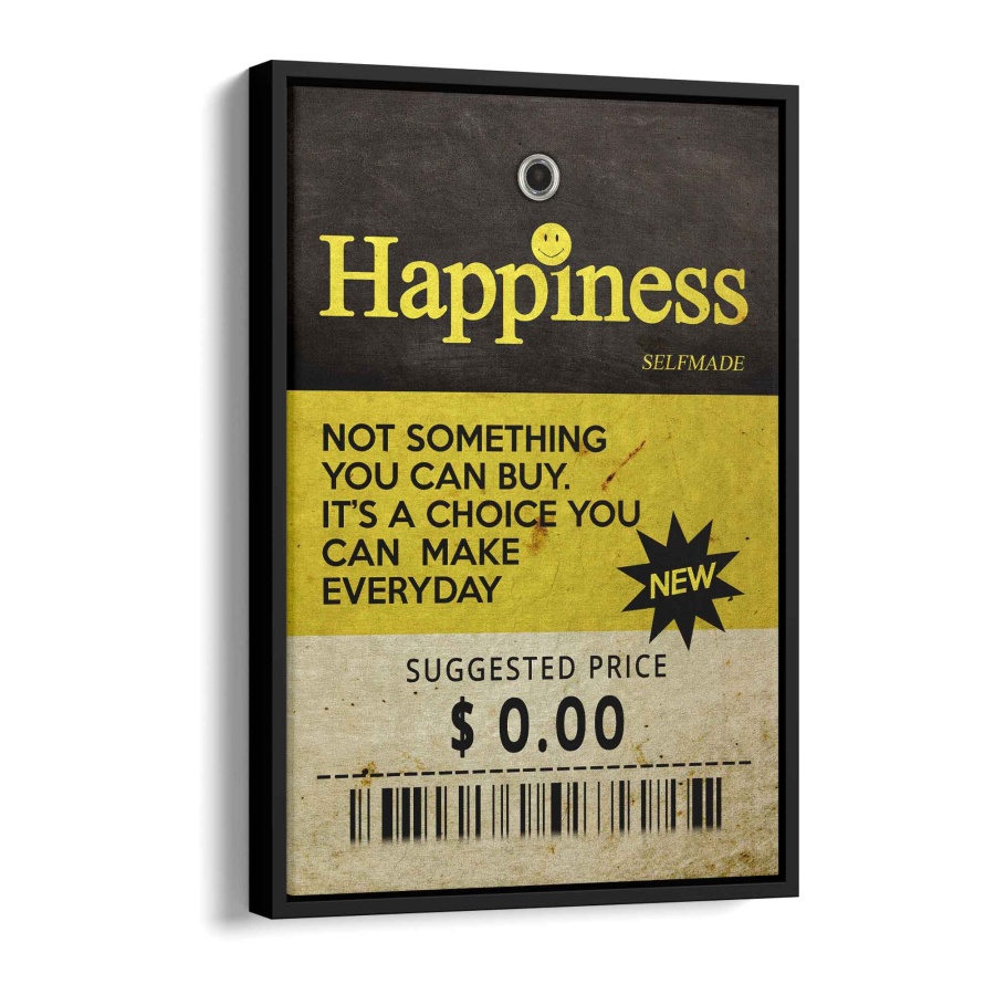 Happiness Alu Weiß 100x75cm - ArtMind