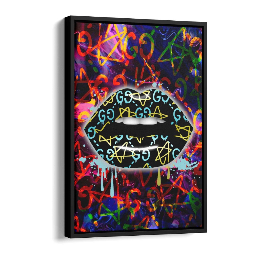 Moderne Lippen Acryl Glas 120x80cm - ArtMind