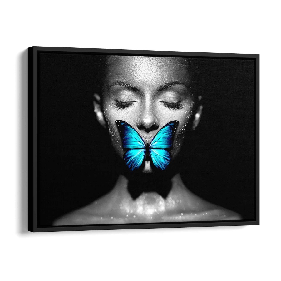 Blue butterfly Acryl Glas 100x75cm - ArtMind