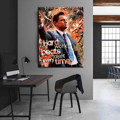 Selbstverwirklichung-Wandbild für Erfolg & Motivation - Modernes Business-Leinwand Bild für Büro, Home-Office, Wohnzimmer (120 X 90 CM)
