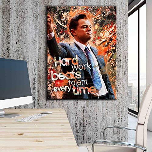 Selbstverwirklichung-Wandbild für Erfolg & Motivation - Modernes Business-Leinwand Bild für Büro, Home-Office, Wohnzimmer (120 X 90 CM)