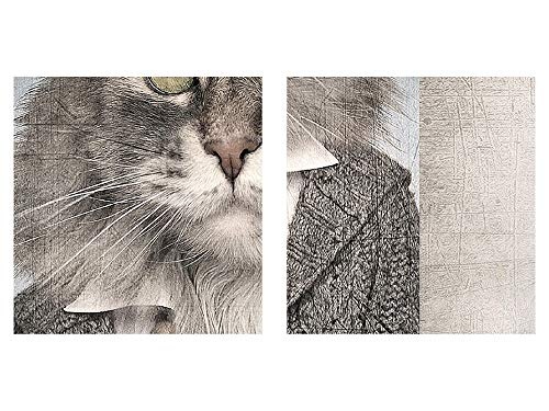 Runa Art Bilder Hirsch 200 x 80 cm - Vlies Leinwandbild - 5 Teilig - Kunstdruck - modern - Wandbilder XXL - Wanddekoration - Design - Wand Bild ! MADE IN GERMANY ! 018355a