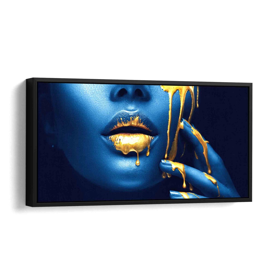 Blue Face Leinwandbild 150x75cm - ArtMind