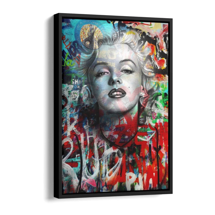 Marilyn Monroe - Graffiti Alu Gebürstet 100x75cm -...