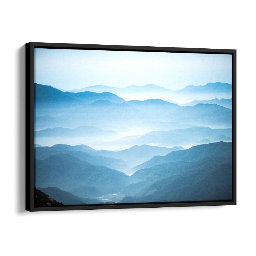 Gebirge im Morgennebel Poster 40x30cm - ArtMind
