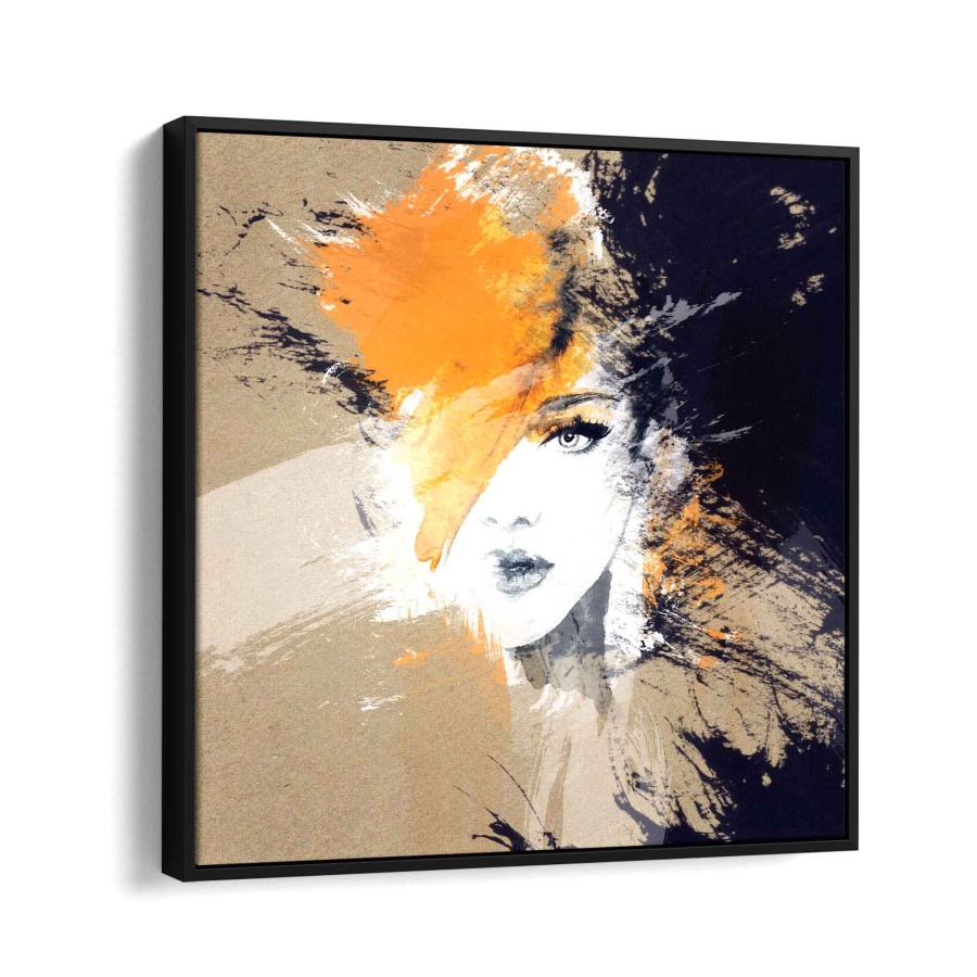 Orange Flash Alu Gebürstet 80x80cm - ArtMind