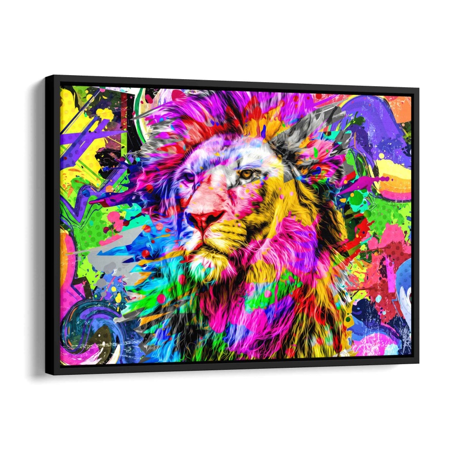 Colorful Lion King Alu Gebürstet 60x40cm - ArtMind