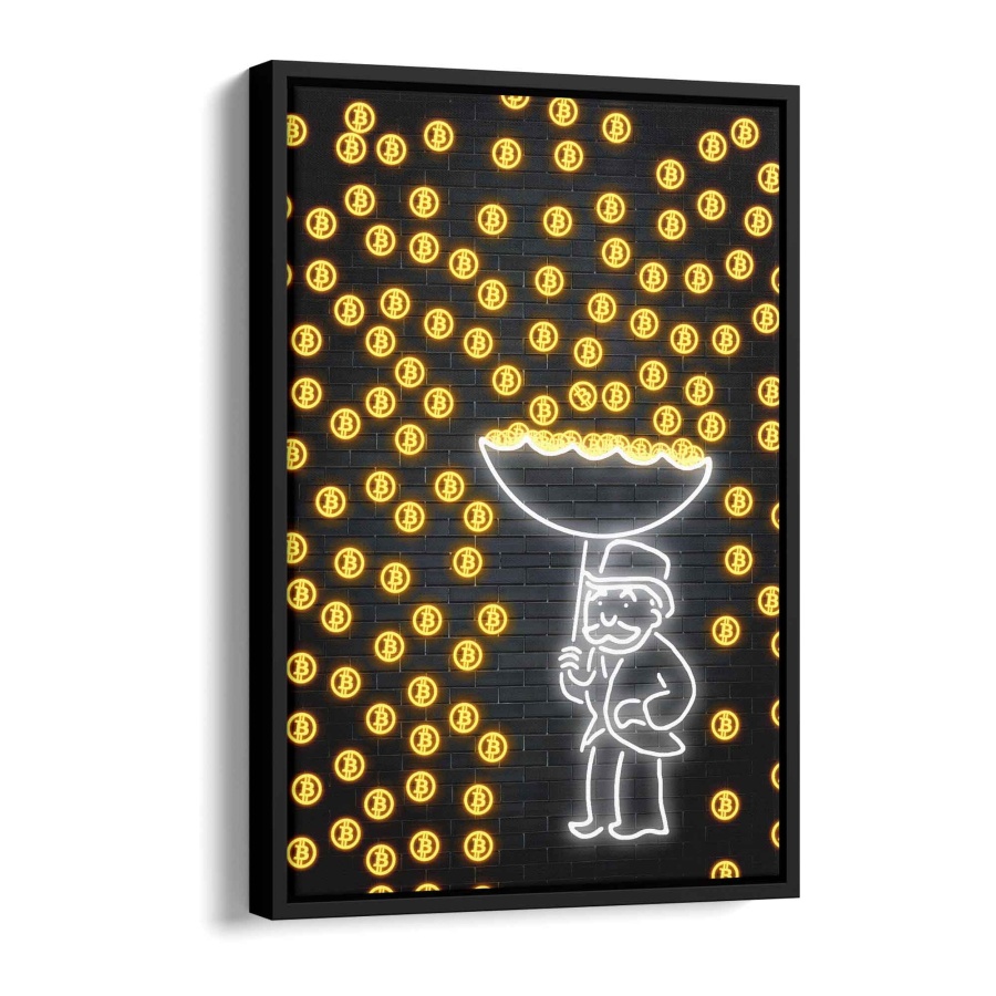 Bitcoin Rain Poster 80x60cm - ArtMind